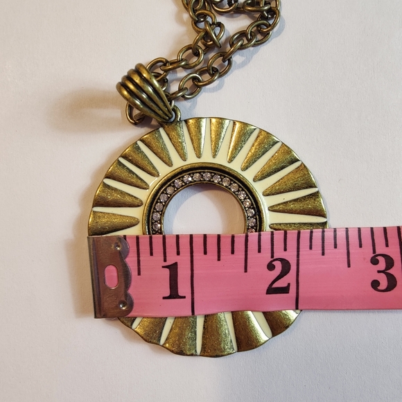 Lia Sophia Long Goldtone Sunburst Pendant‎ Necklace - Picture 14 of 16